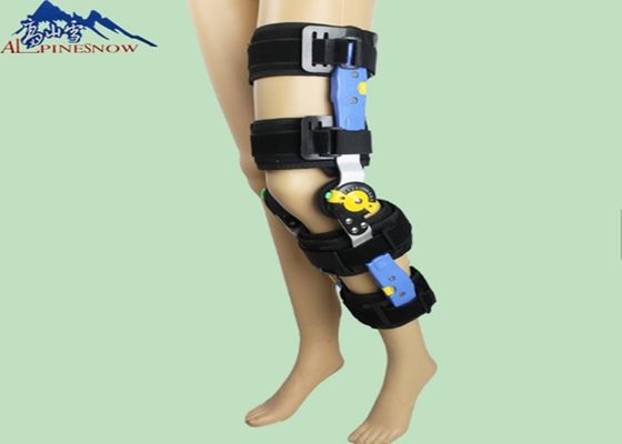 Chiny Czarny regulowany opaska na kolano Ortopedyczny wspornik nóg do rehabilitacji złamań dostawca