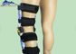 Czarny regulowany opaska na kolano Ortopedyczny wspornik nóg do rehabilitacji złamań dostawca